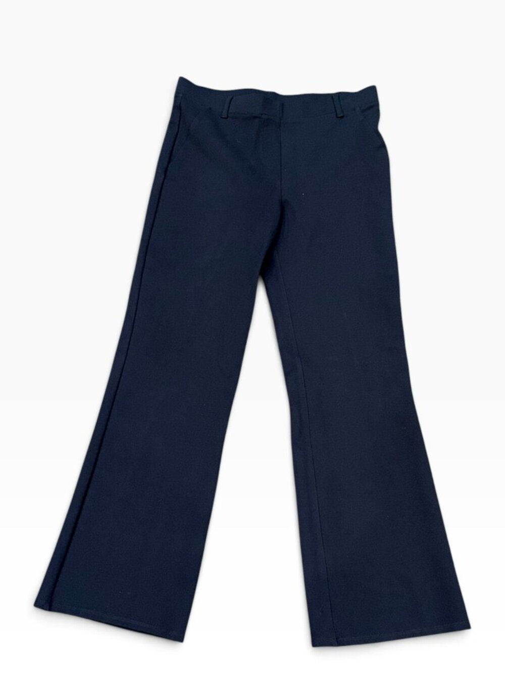Quince Ultra-Stretch Ponte Bootcut Pants Navy Medium Short Work Office Comfort